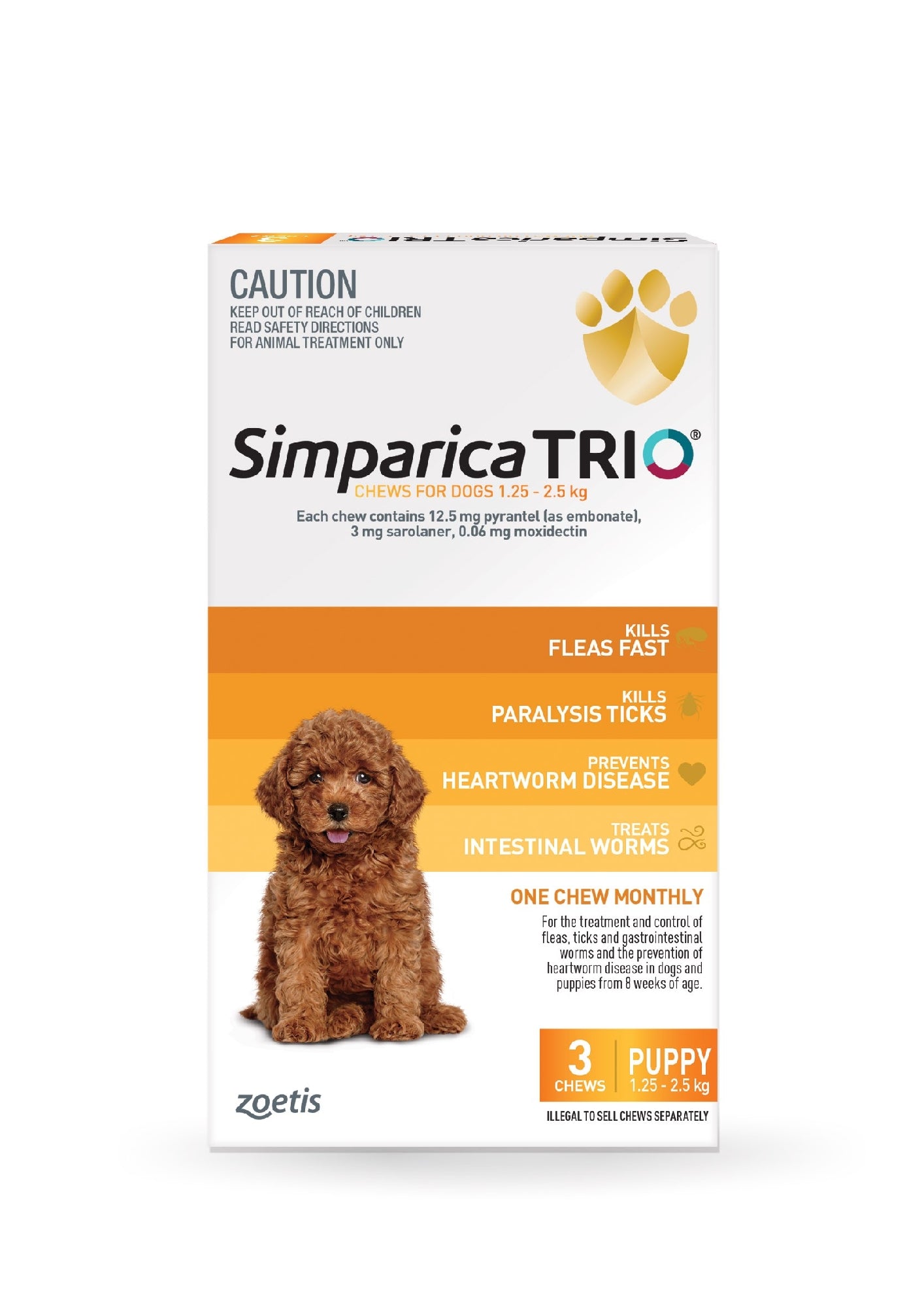 Simparica Trio 1.25-2.5kg 3pk