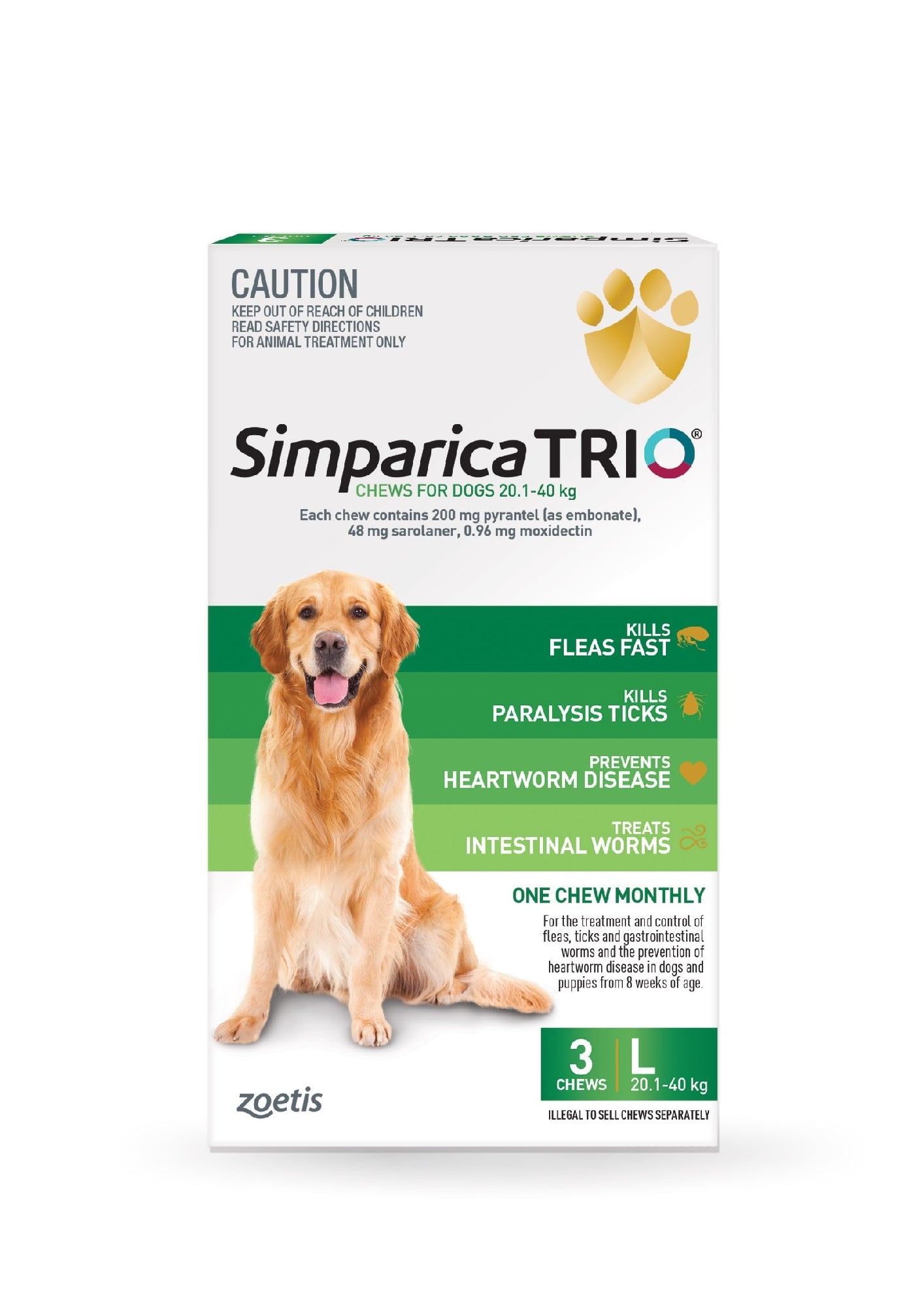 Simparica Trio 20.1-40kg 3pk
