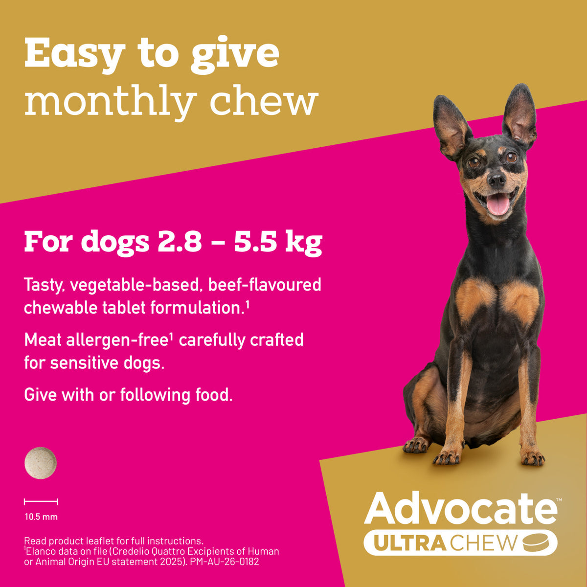 Advocate Ultra Chew For Dogs 2.9-5.5kg 3pack