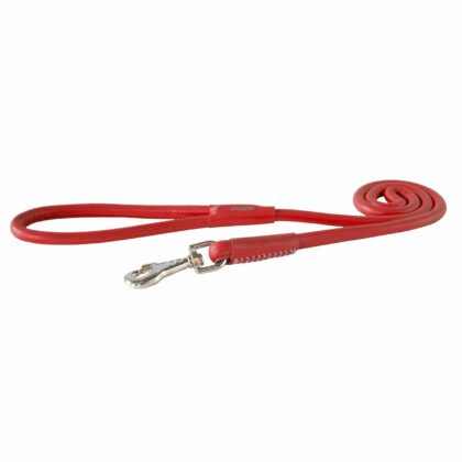 Rogz Leather Lead Red Small