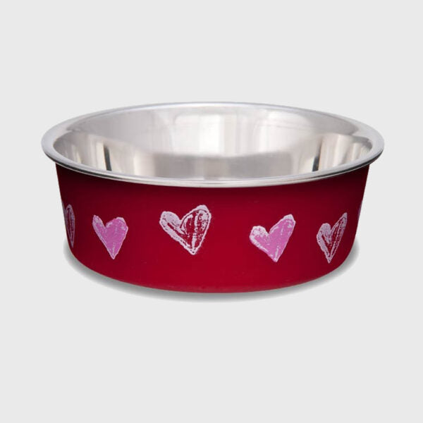 Bella Bowl Heart Red Xs
