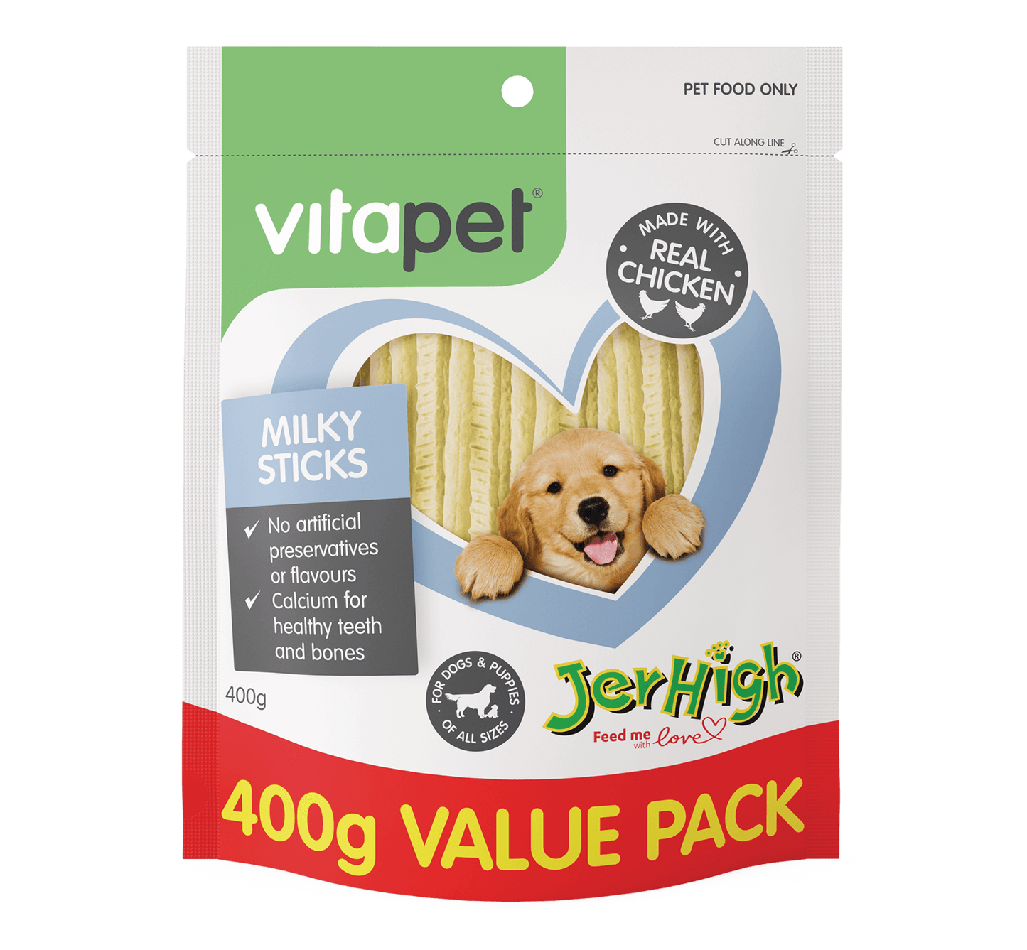 Vitapet Jerhigh Milky Sticks 400g