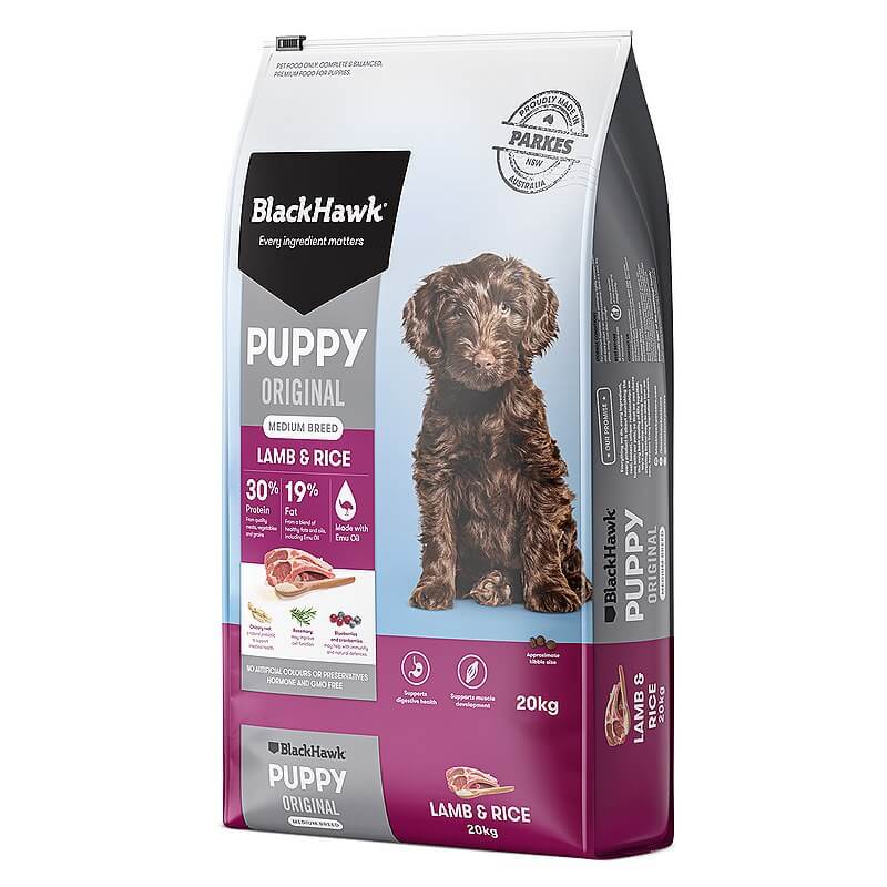 Black Hawk Puppy Medium Breed Lamb & Rice 20kg