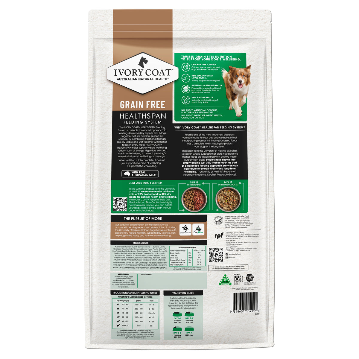 Ivory Coat Adult Grain Free Lamb 13kg