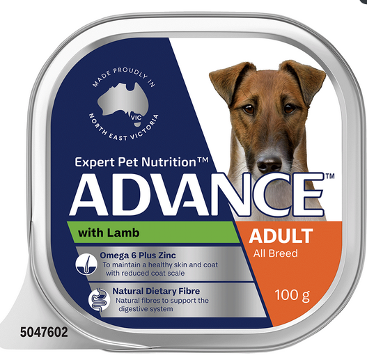 Advance Dog Adult Lamb Trays 12x100g