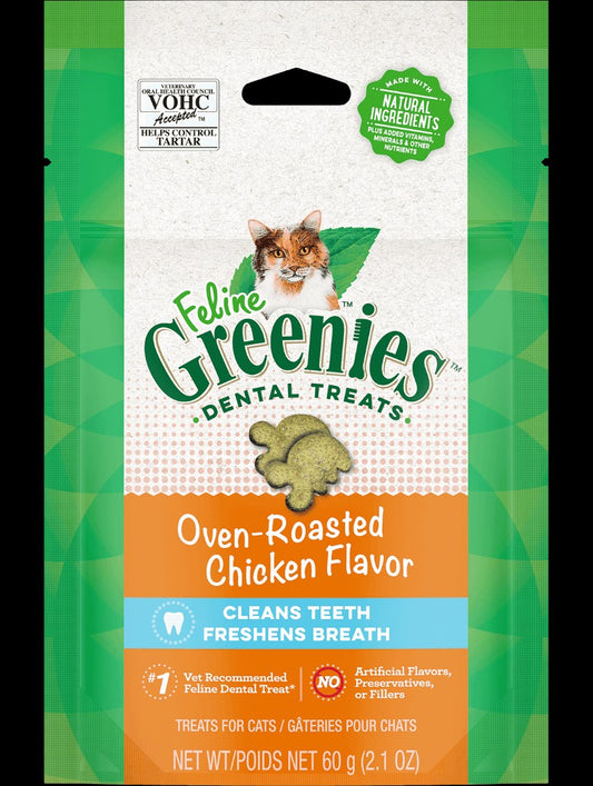 Greenies Feline Dental Treats Roasted Chicken 60g