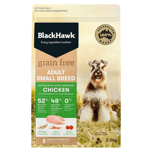Black Hawk Adult Grain Free Small Breed Chicken 2.5kg