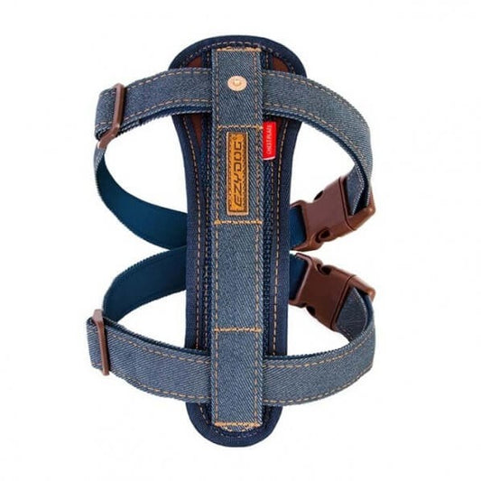 Ezy Dog Chest Plate Harness Denim Small