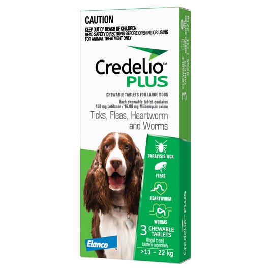 Credelio Plus Large 11 - 22kg 3Pk Green