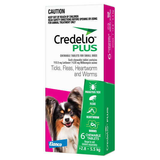 Credelio Plus Small 2.8 - 5.5kg 6Pk Pink