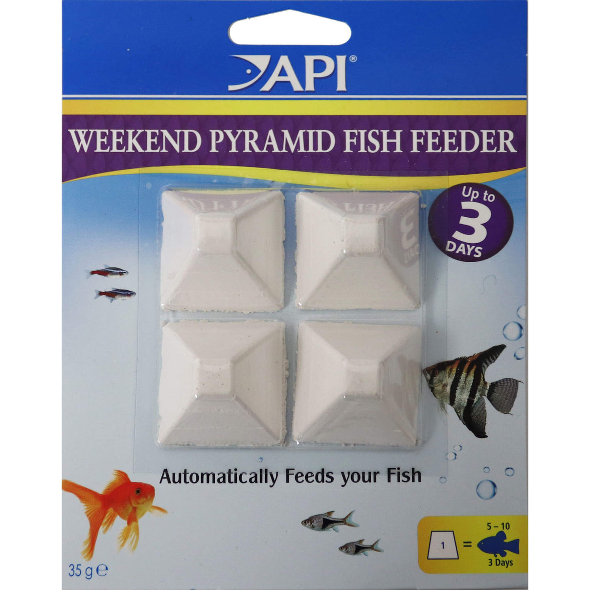 API Weekend Pyramid Fish Feeder 4 Pack Pets Unleashed