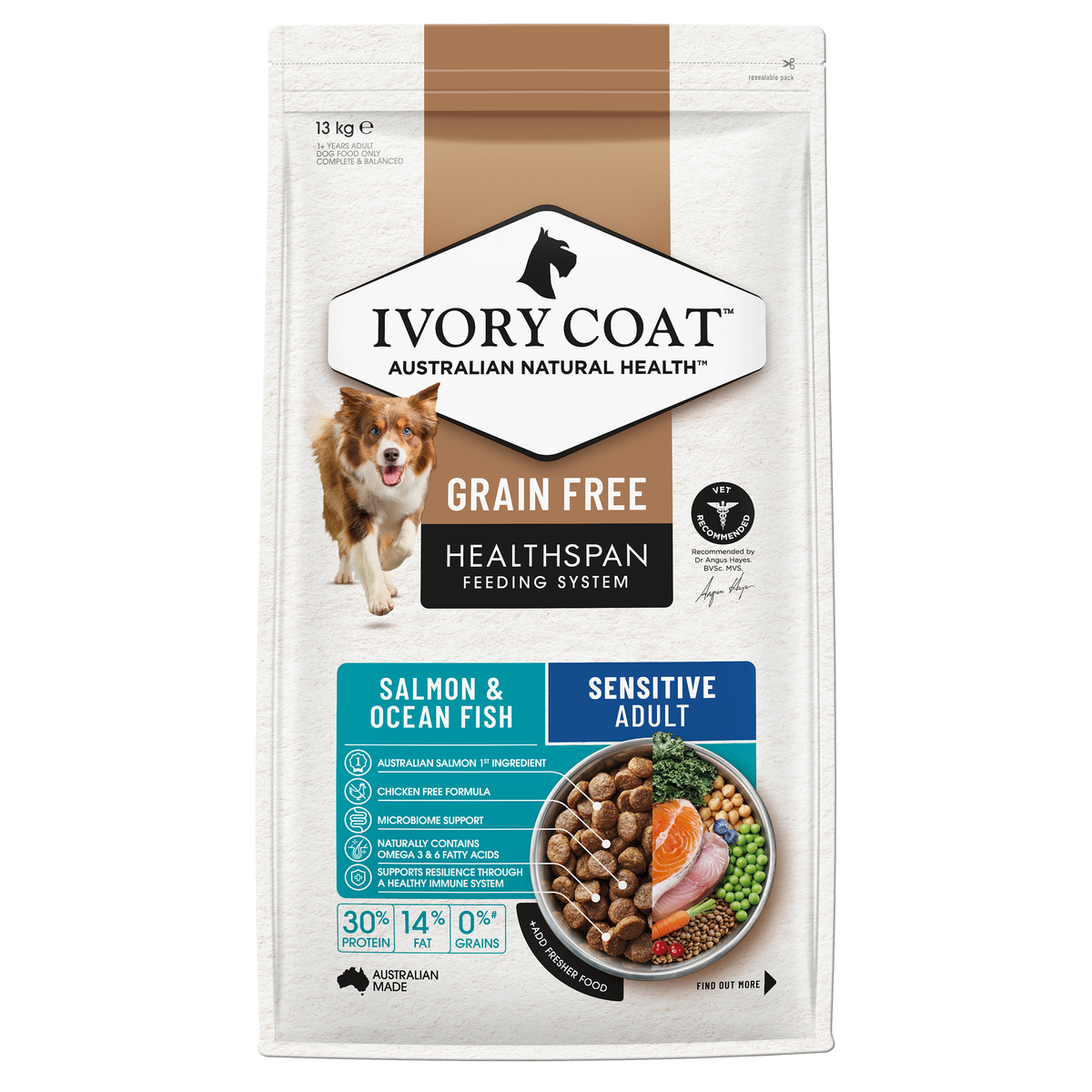 Ivory Coat Adult Grain Free Ocean Fish 13kg