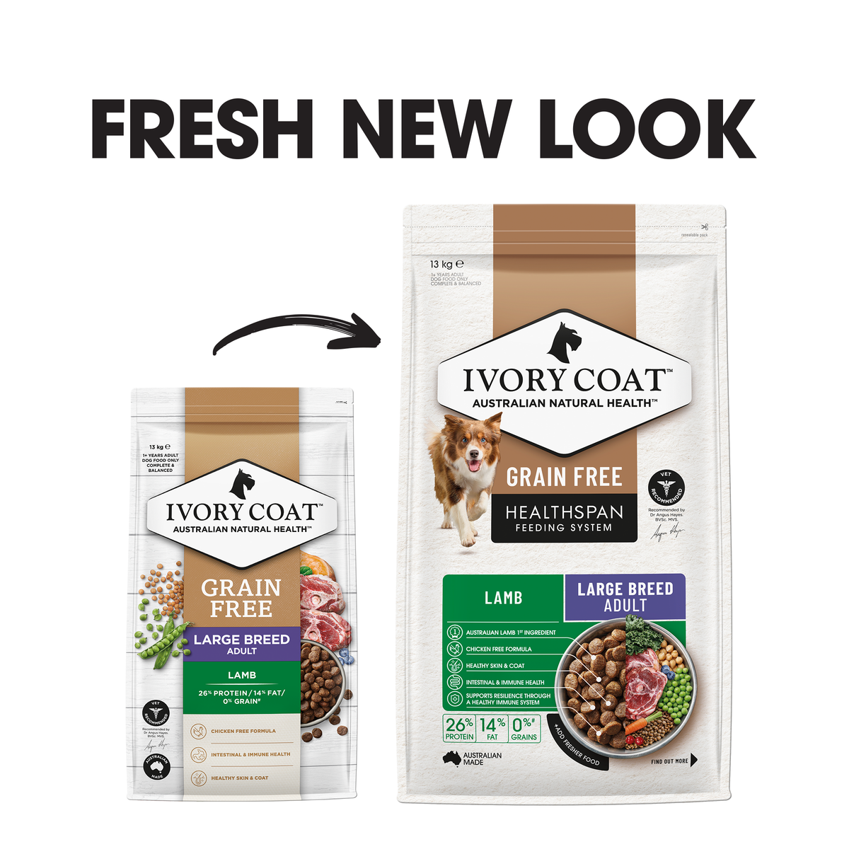 Ivory Coat Adult Grain Free Lamb 13kg