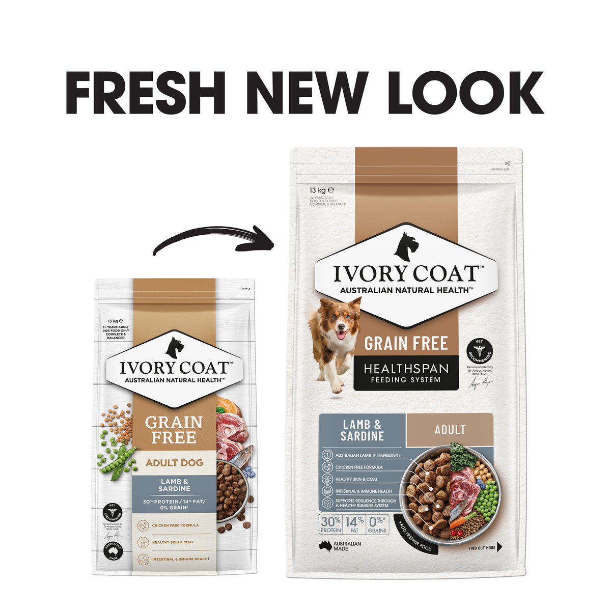Ivory Coat Adult Grain Free Lamb And Sardine 2kg