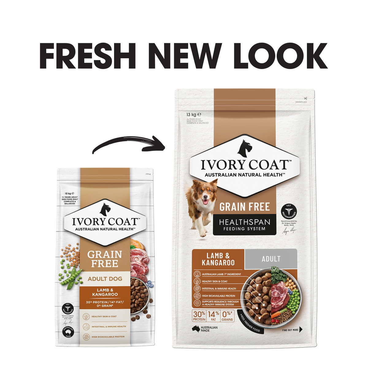 Ivory Coat Ault Grain Free Lamb & Roo 13kg