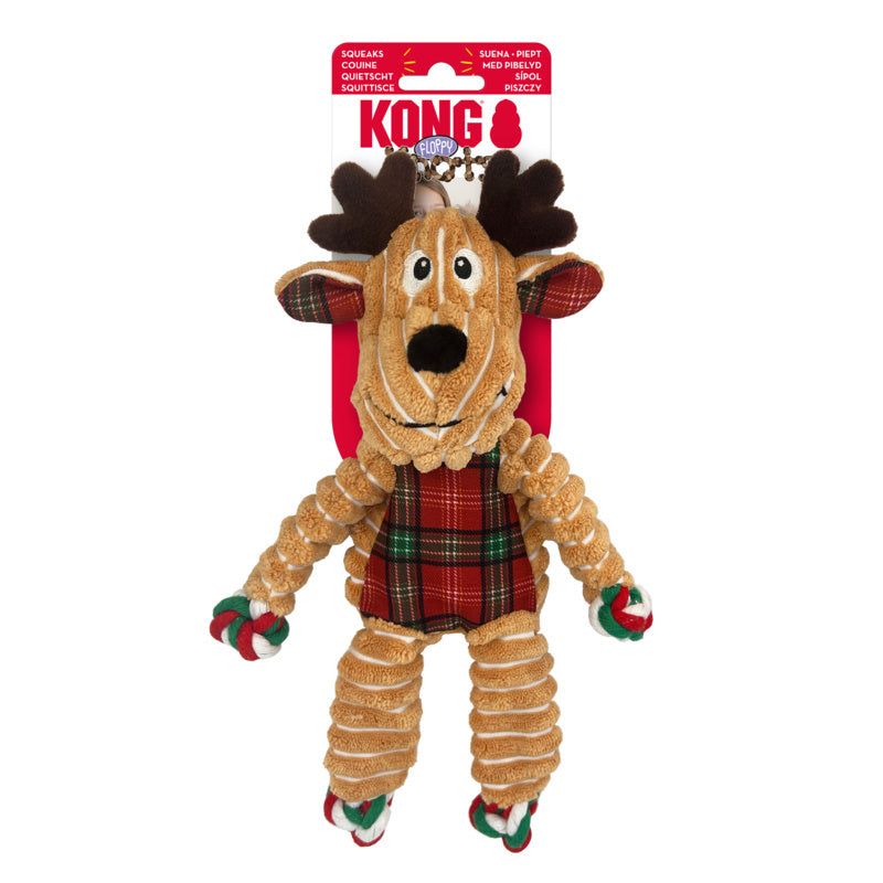 KONG Holiday Floppy Knots Reindeer Sml/Med