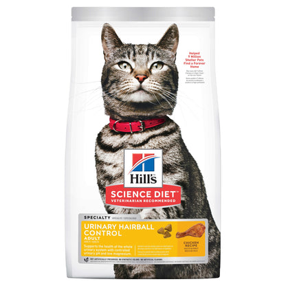 Hills Science Diet Cat Adult Urinary Hairball 3.17kg 