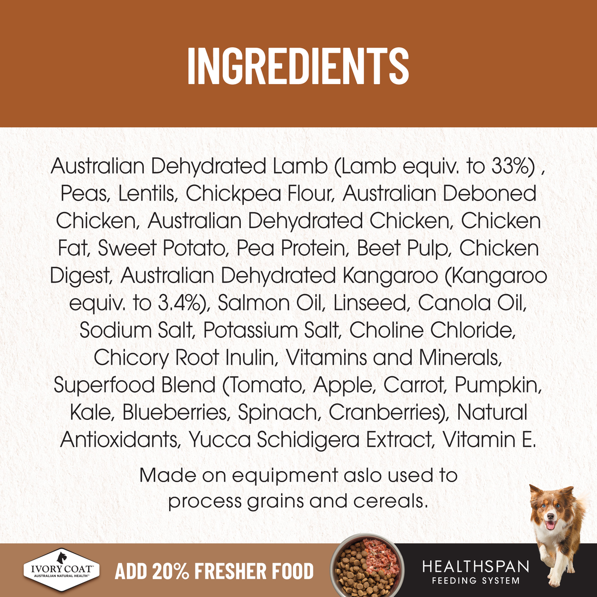 Ivory Coat Ault Grain Free Lamb & Roo 13kg