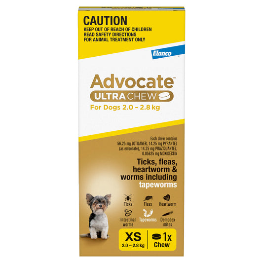 Advocate Ultra Chew For Dogs 2.0-2.8kg 1 Pack