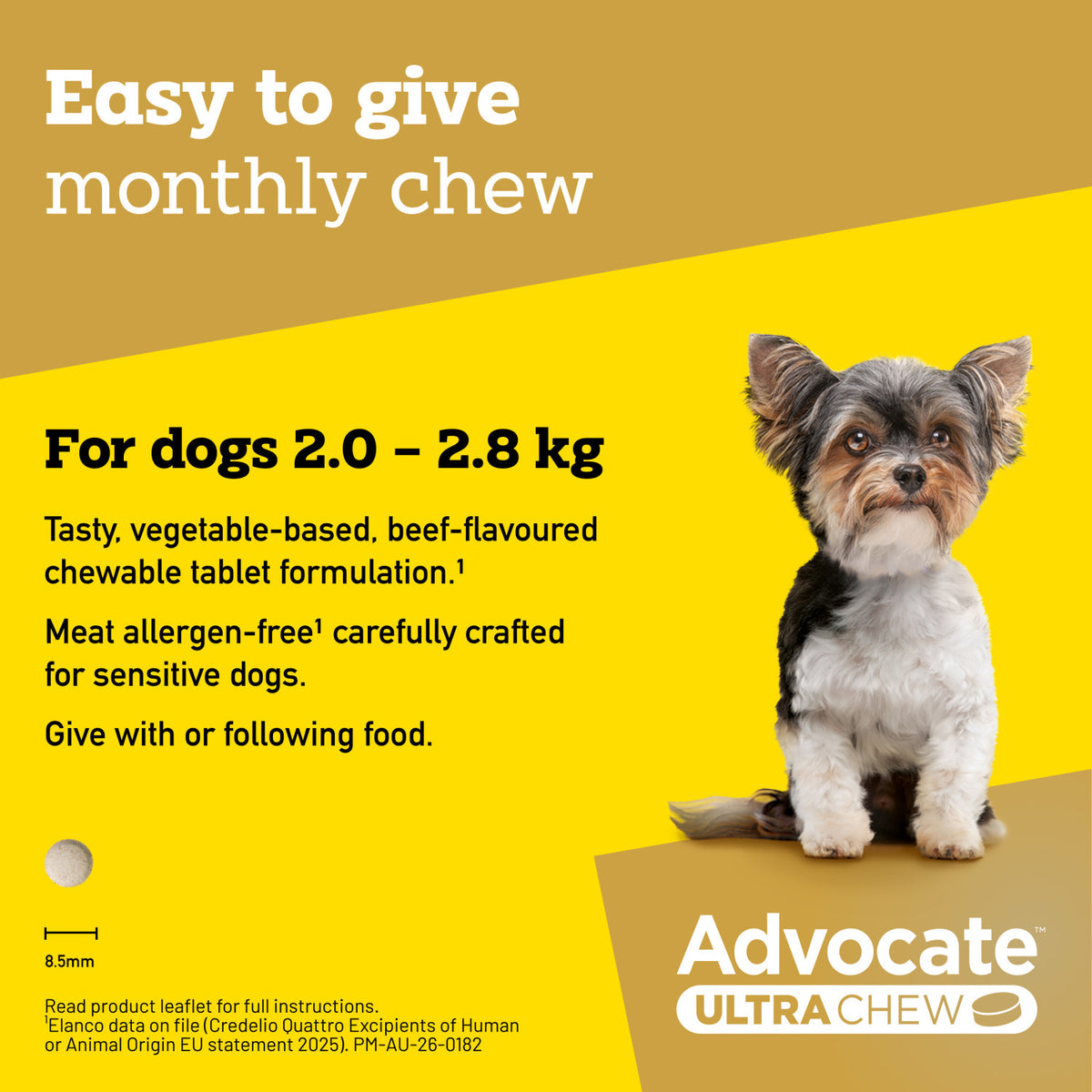 Advocate Ultra Chew For Dogs 2.0-2.8kg 1 Pack