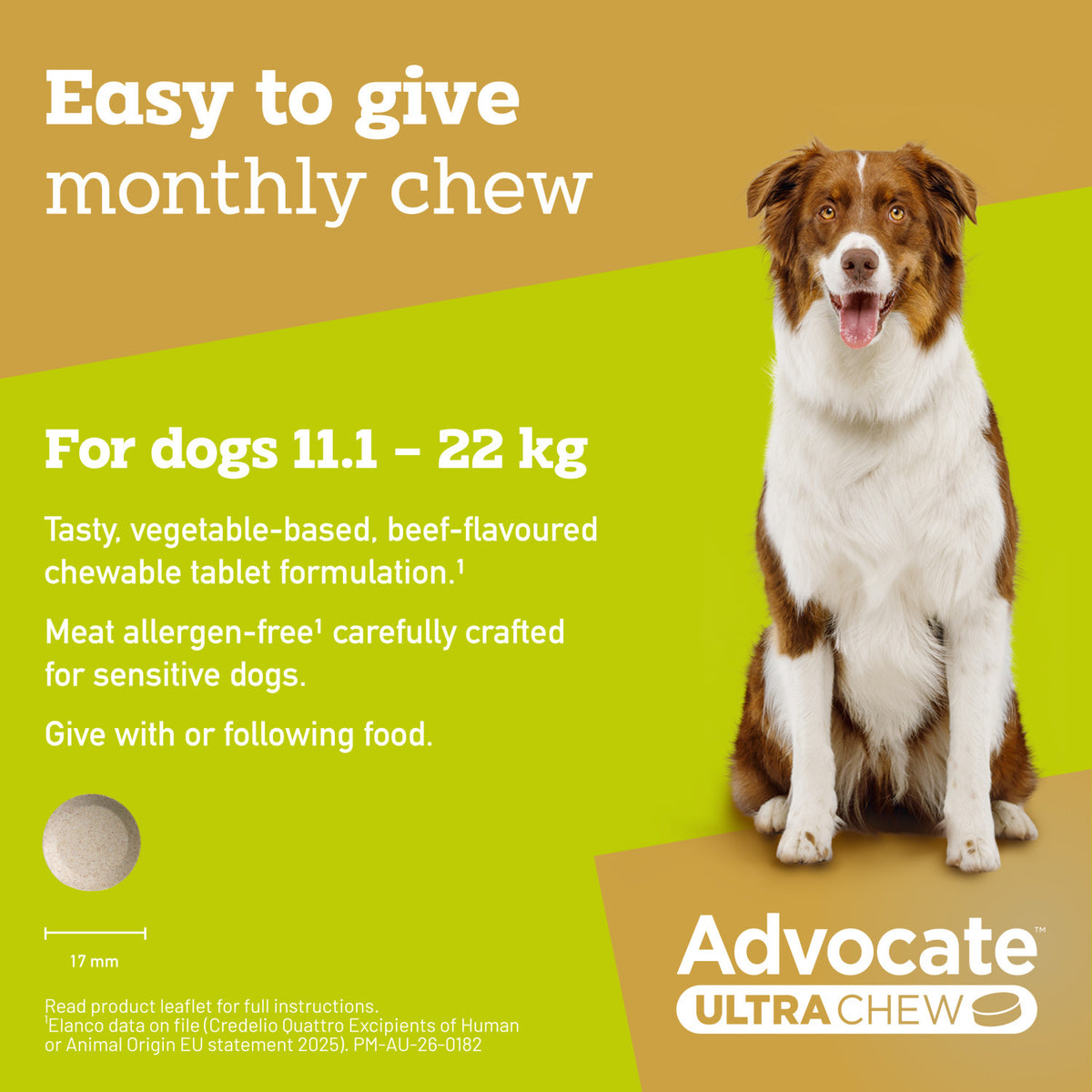Advocate Ultra Chew For Dogs 11-22kg 3 Pack