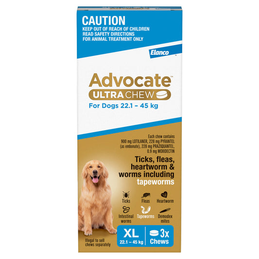 Advocate Ultra Chew For Dogs 22-45kg 3 Pack