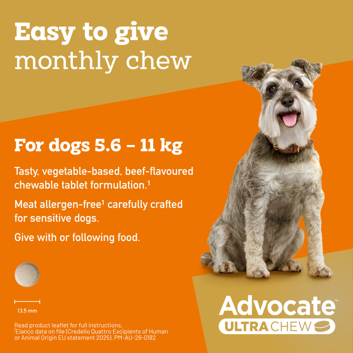 Advocate Ultra Chew For Dogs 5.6-11kg 3 Pack