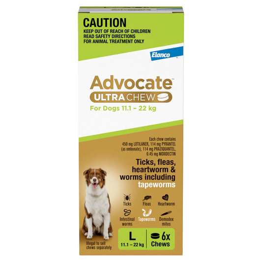 Advocate Ultra Chew For Dogs 11-22kg 6 Pack