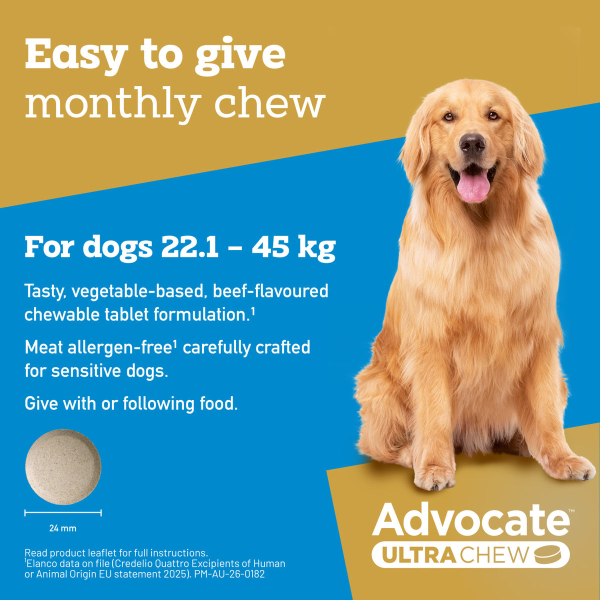 Advocate Ultra Chew For Dogs 22-45kg 6 Pack