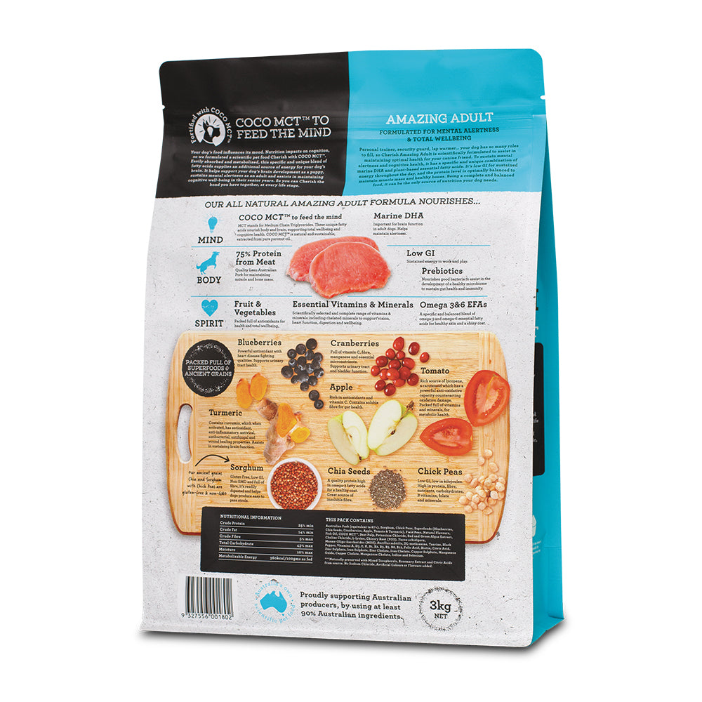 Cherish Dog Amazing Adult Pork 3kg