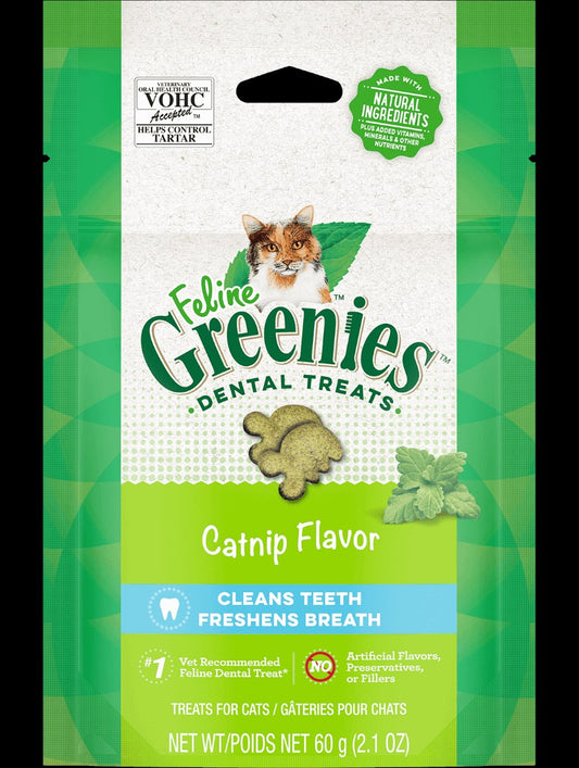 Greenies Feline Dental Treats Catnip 60g 