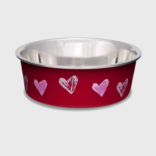Bella Bowl Heart Red Xs