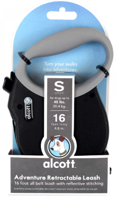 Alcott Retractable Lead Small Black 5m