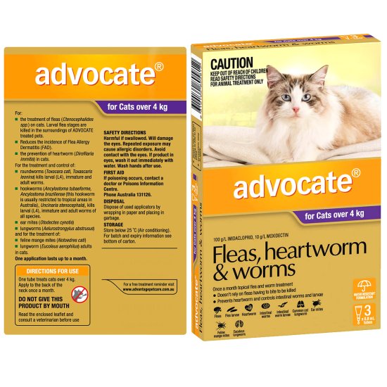Advocate Cat Large Purple Over 4kg 3pack