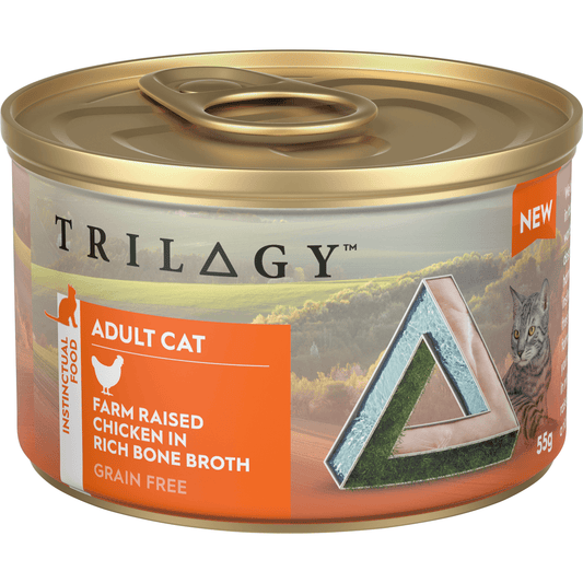 TRILOGY ADULT CAT FARM RAISED CHICKEN IN BONE BROTH 85G