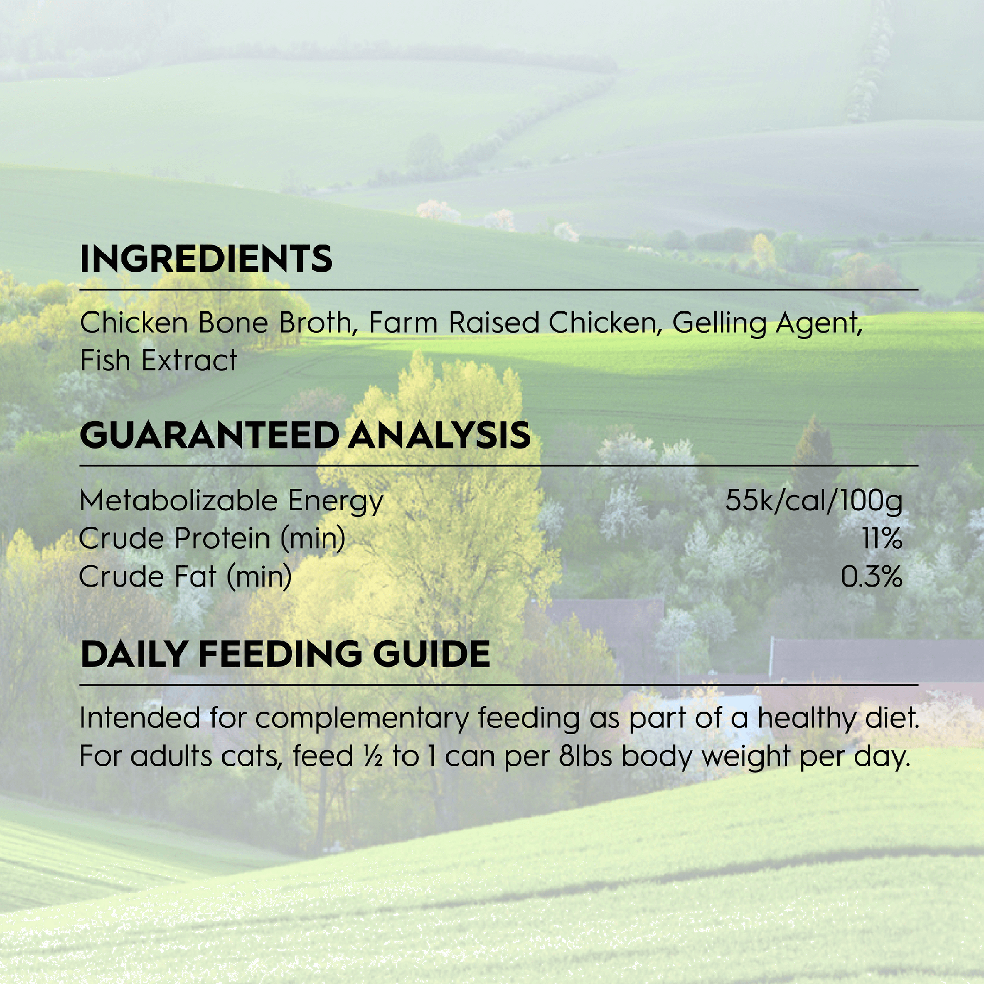 TRILOGY ADULT CAT FARM RAISED CHICKEN IN BONE BROTH 85G