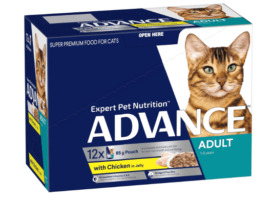Advance Adult Cat Chicken in Jelly Pouches 12 Pack