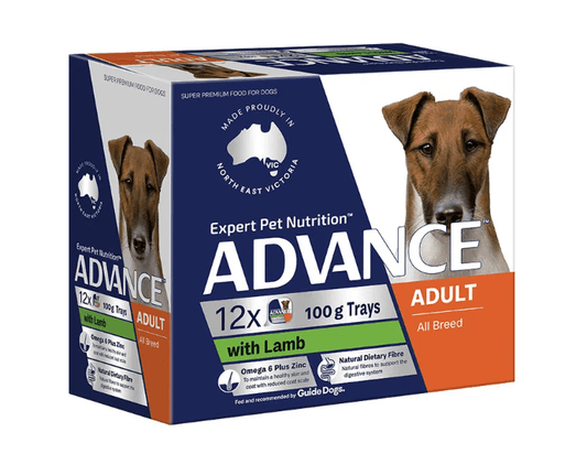 Advance Dog Adult Lamb Trays 12x100g