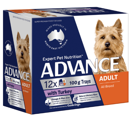 Advance Dog Adult Turkey Trays 12x100g