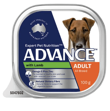 Advance Dog Adult Lamb Tray Single 100g