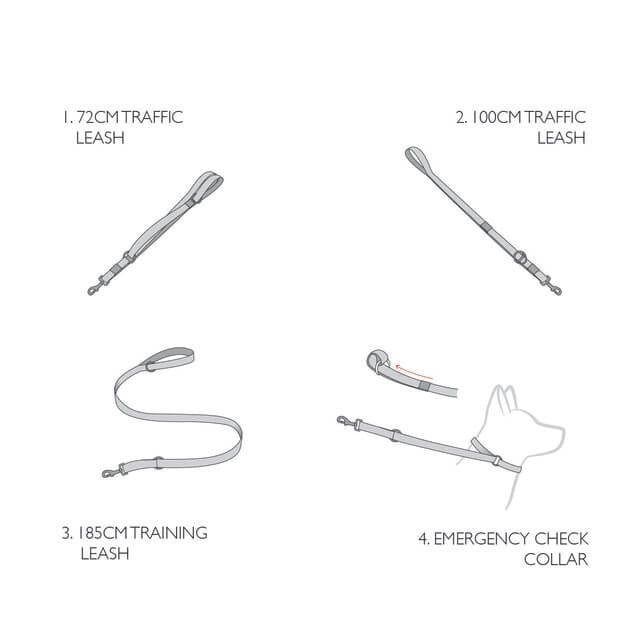 Ezydog Vario 4 Leash 25s Denim