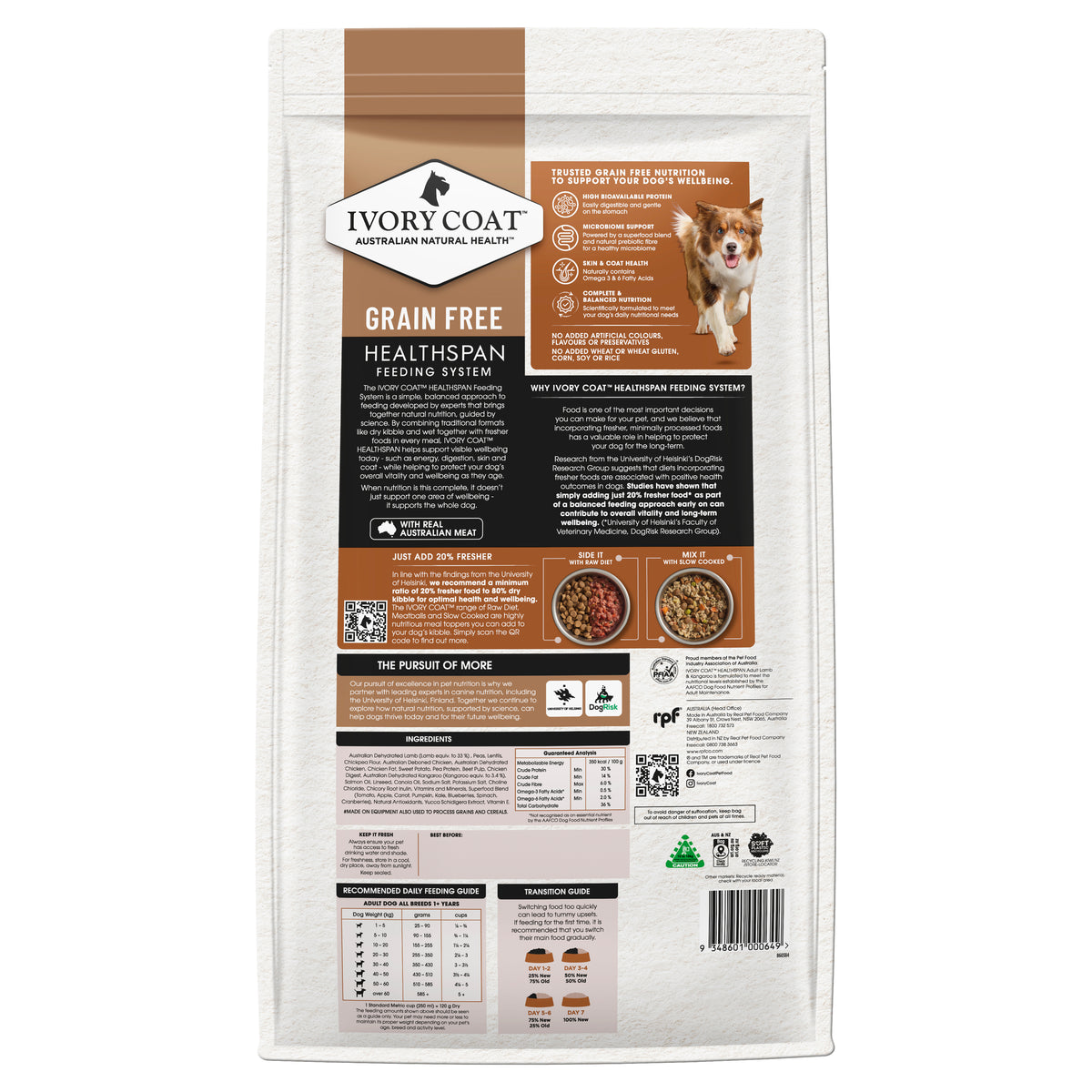 Ivory Coat Ault Grain Free Lamb & Roo 13kg