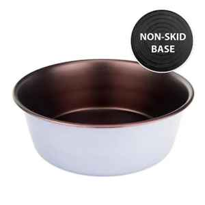 Bainbridge Dog Bowl Stainless Grey & Copper 525ml