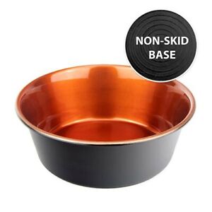 Bainbridge Dog Bowl Stainless Black & Copper 525ml