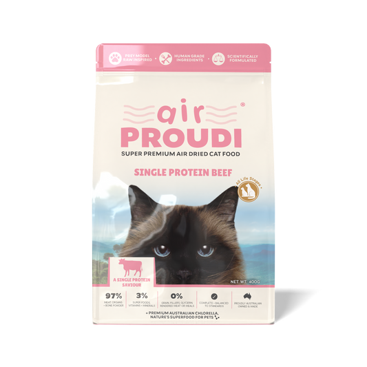 Airproudi Premium Air-dried Cat Food Single Protein Beef 400g