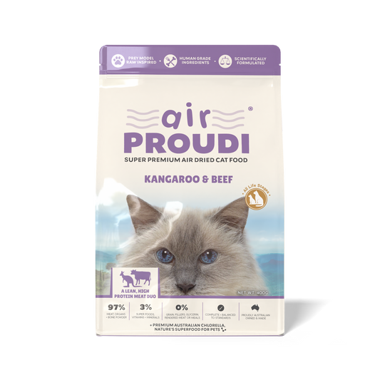 Airproudi Premium Air-dried Cat Food Kangaroo & Beef 400g