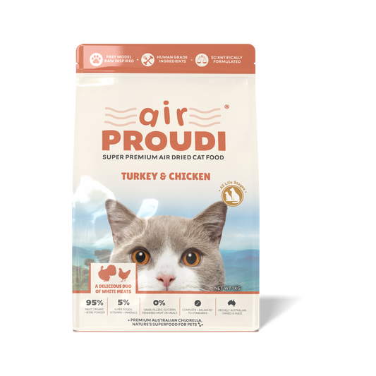 Airproudi Premium Air-dried Cat Food Turkey & Chicken 1kg