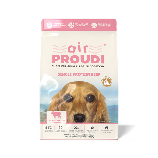 Airproudi Premium Air-dried Dog Food Single Protein Beef 400g