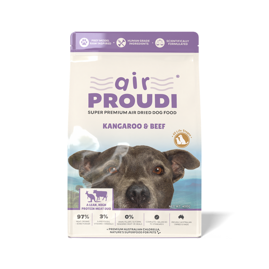 Airproudi Premium Air-dried Dog Food Kangaroo & Beef 400g