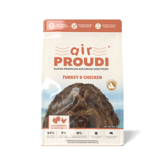 Airproudi Premium Air-dried Dog Food Turkey & Chicken 400g